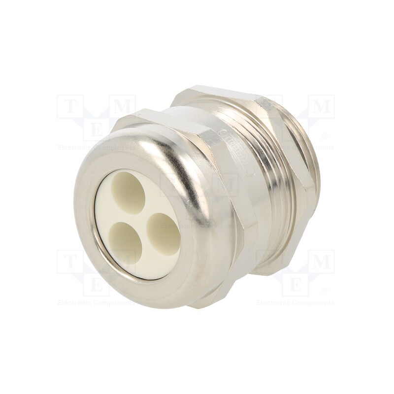 1 pcs x HUMMEL - 1.697.2501.50 - Cable gland, multi-hole, M25, 1.5, IP65, brass, Holes no: 3, 7mm