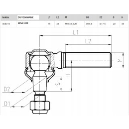 The rod end of the joint has a m18x1 5 left thread