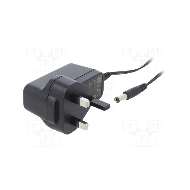 1 pcs x XP POWER - VEL12US120-UK-JA - Power supply: switched-mode, plug, 12VDC, 1A, 12W, Out: 5,5/2,1