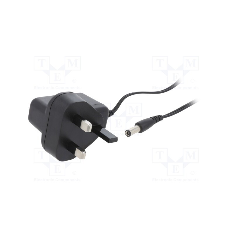 1 pcs x XP POWER - VEL05US060-UK-JA - Power supply: switched-mode, plug, 6VDC, 0.83A, 5W, Out: 5,5/2,1