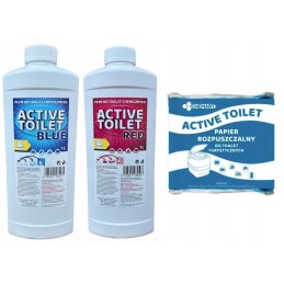 Active tourist toilet fluid 2x1l paper