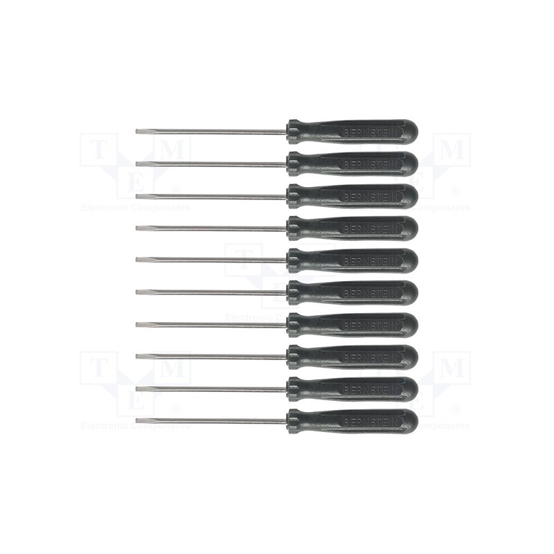 1 set x BERNSTEIN - 4-302-VE10 - Kit: screwdrivers, slot, 10pcs.