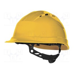 1 pcs x DELTA PLUS - QUARUP4JA - Protective helmet, adjustable, Size: 53÷63mm, yellow, 1kV