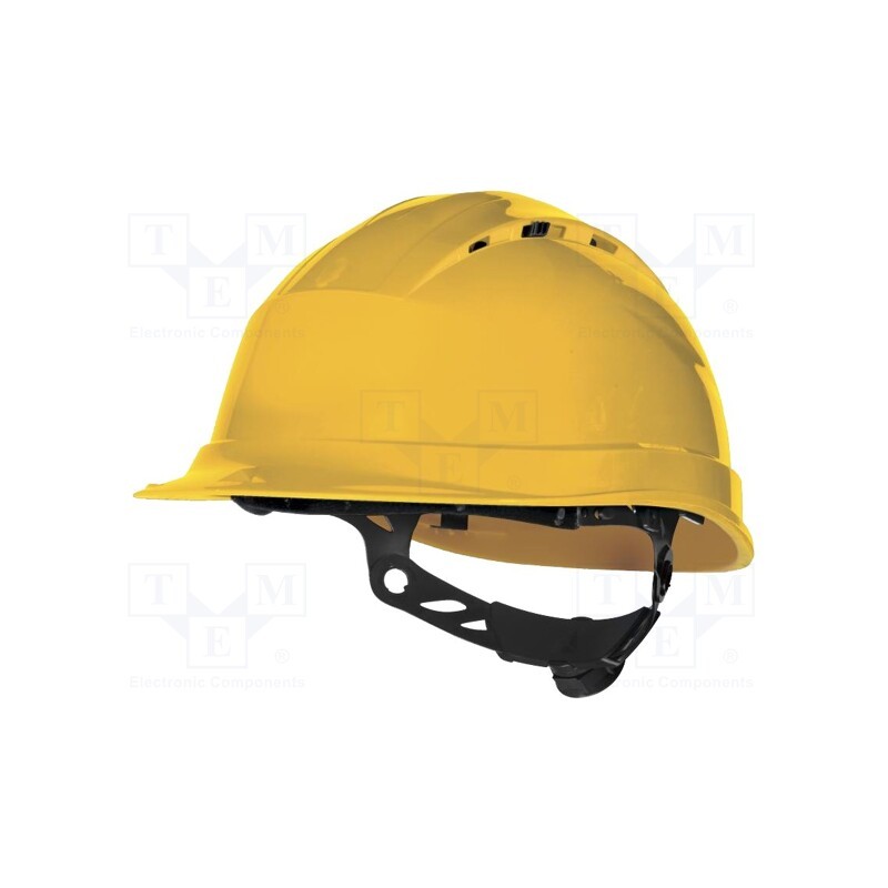 1 pcs x DELTA PLUS - QUARUP4JA - Protective helmet, adjustable, Size: 53÷63mm, yellow, 1kV