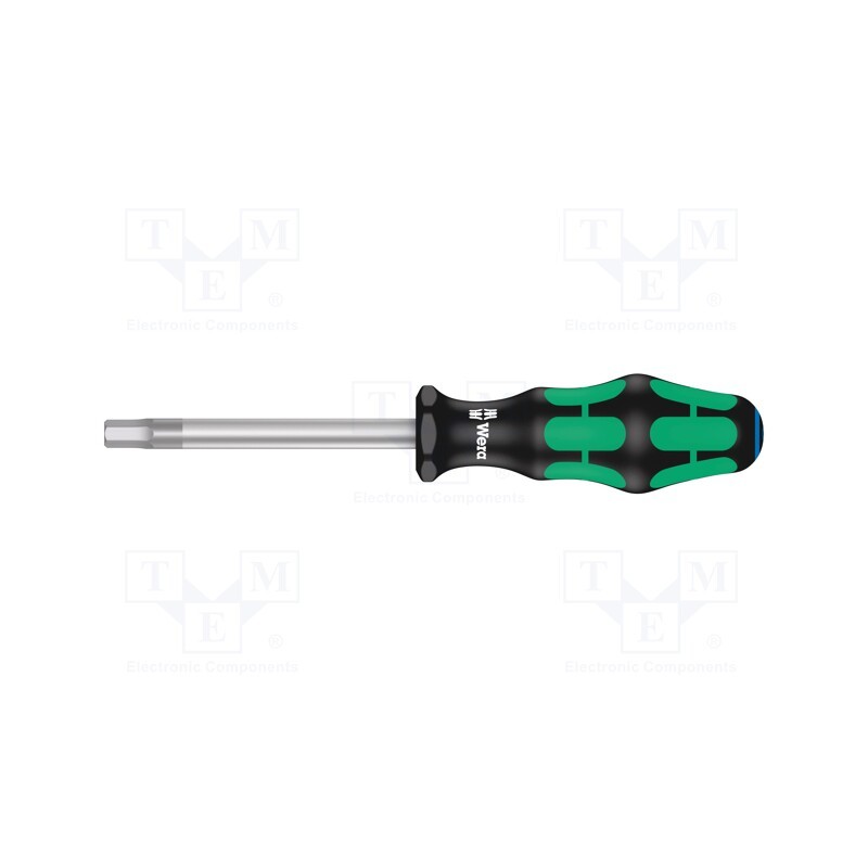 1 pcs x WERA - 5023125001 - Screwdriver, Hex Plus key, HEX 6mm, Blade length: 80mm