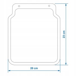 Universal hard trailer mud flap