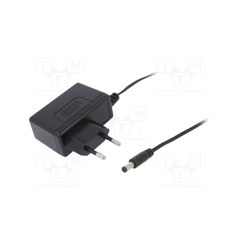 1 pcs x MEAN WELL - GSM12E12-P1J - Power supply: switched-mode, plug, 12VDC, 1A, 12W, Plug: EU, 82.5%