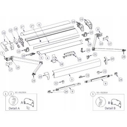 Attachment of awning arms LP Thule 4900 6200