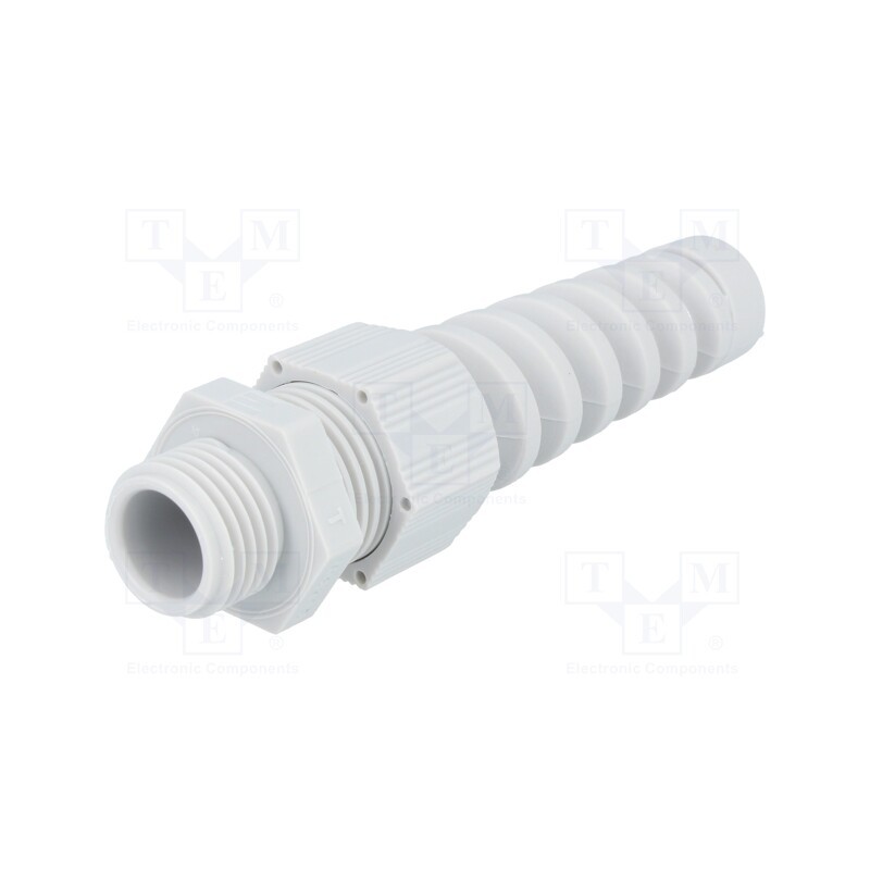 1 pcs x HELUKABEL - HT-K M16 RAL7035 - Cable gland, with strain relief, M16, 1.5, IP68, polyamide, grey