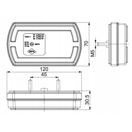 LED trailer rear combination lamp 12 24v small p
