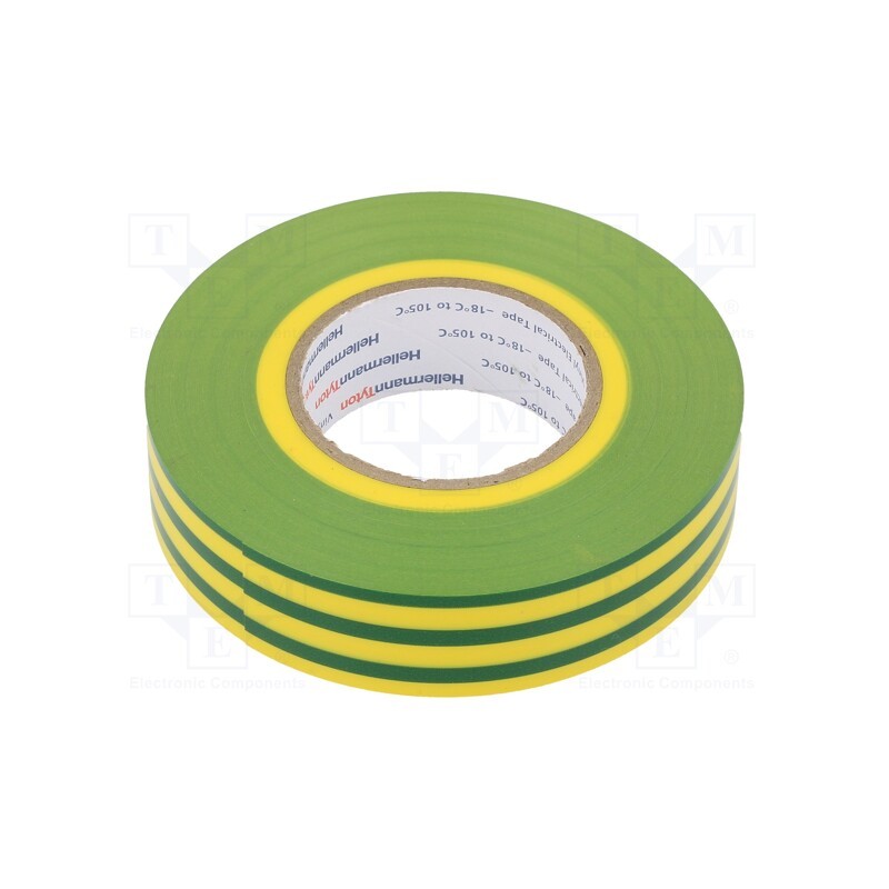 1 rol x HELLERMANNTYTON - 710-10612 HELATAPE FLEX1000+ - Tape: electrical insulating, W: 19mm, L: 20m, Thk: 0.18mm, PVC film