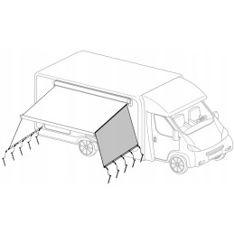 Side wall, side of the awning, dometic sunprotect l