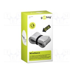 1 pcs x Goobay - 51916 - Braid, grey, L: 1.8m, Features: multi use, ØBundle : 20÷40mm