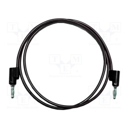 1 pcs x MUELLER ELECTRIC - BU-PB24-0 - Test lead, 15A, banana plug 4mm,both sides, Urated: 1kV, Len: 0.6m