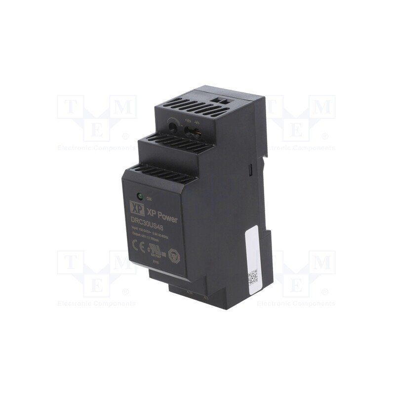 1 pcs x XP POWER - DRC30US48 - Power supply: switched-mode, for DIN rail, 30W, 48VDC, 750mA, 90%