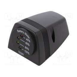 1 pcs x SCI - A25-4HS-BB3 - Voltmeter, on panel,screw, LED, black, 7÷33V