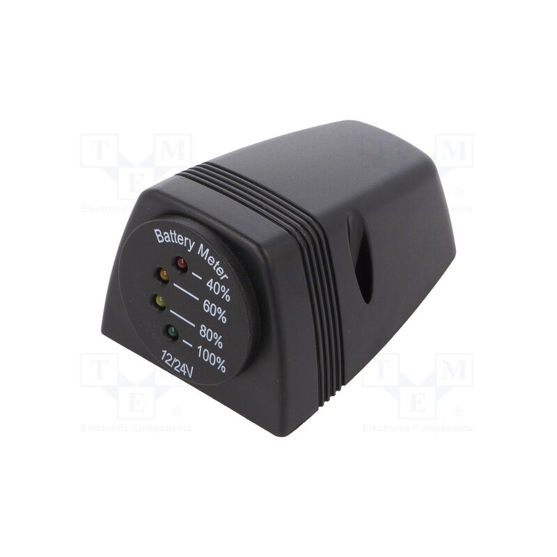 1 pcs x SCI - A25-4HS-BB3 - Voltmeter, on panel,screw, LED, black, 7÷33V