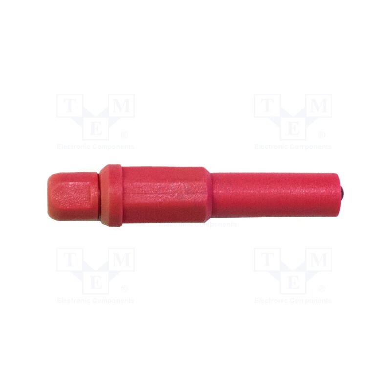 1 pcs x MUELLER ELECTRIC - BU-32603-2 - Plug, 4mm banana, 20A, 1kV, red, insulated, nickel plated, brass