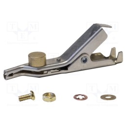 1 pcs x MUELLER ELECTRIC - JP-8783-L - Crocodile clip, Grip capac: max.25mm, Overall len: 66mm