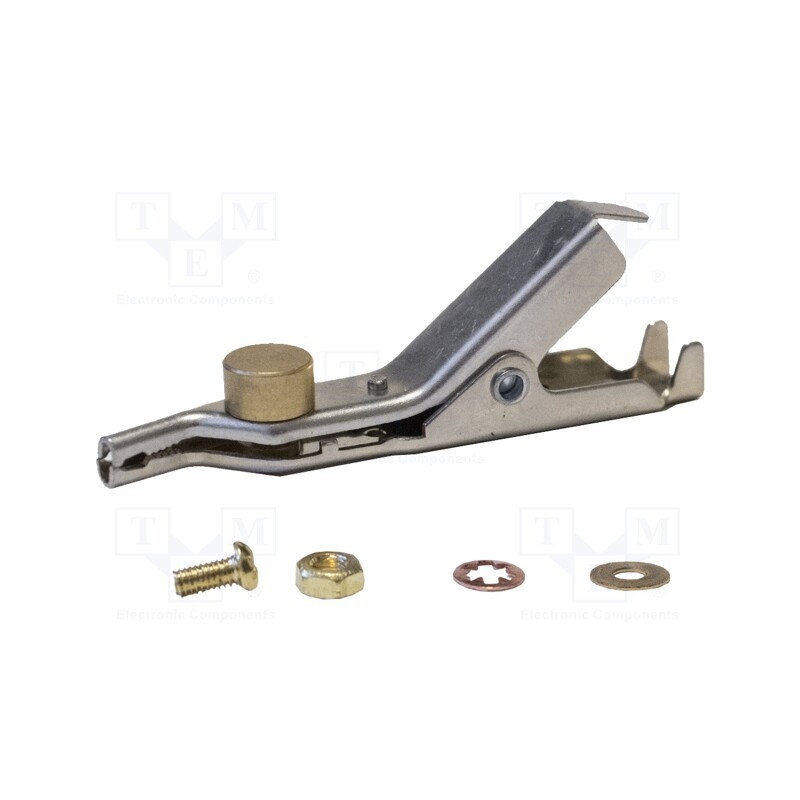 1 pcs x MUELLER ELECTRIC - JP-8783-L - Crocodile clip, Grip capac: max.25mm, Overall len: 66mm