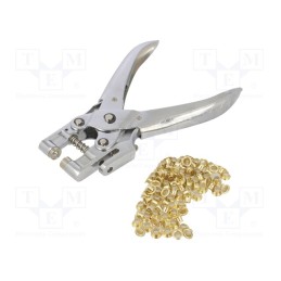 1 set x PG TOOLS - PGT567 - Pliers, for rivets,crimping, PG-T573, 160mm, Kit: rivet set