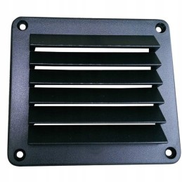 Black ventilation grille 142x126 mm