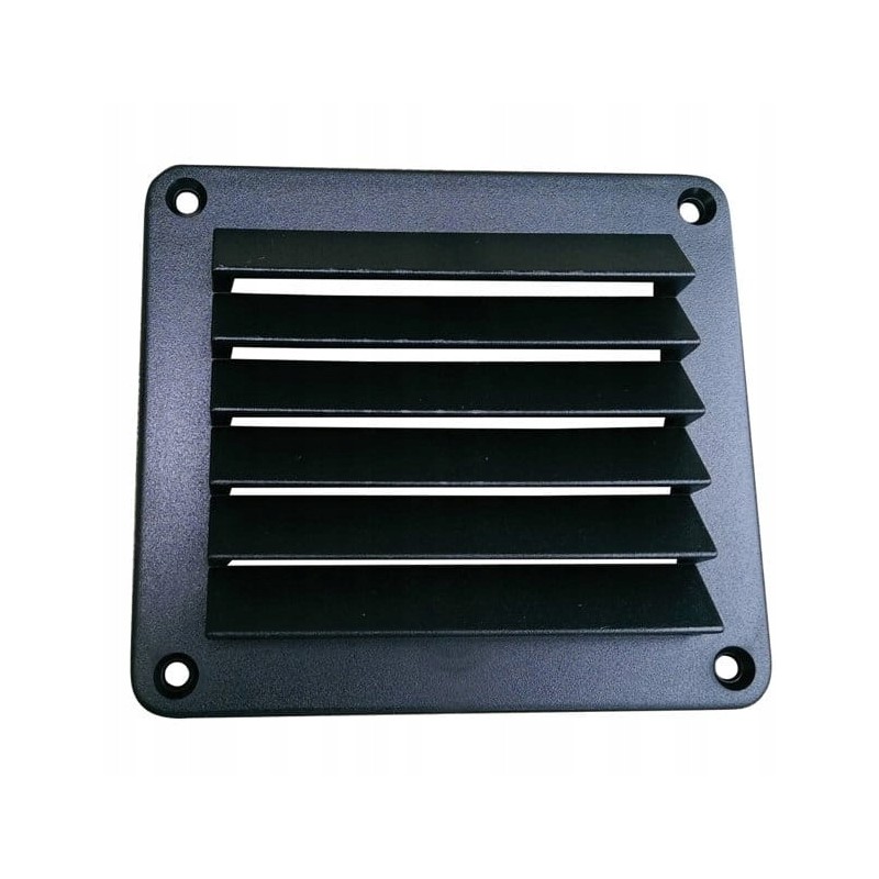 Black ventilation grille 142x126 mm