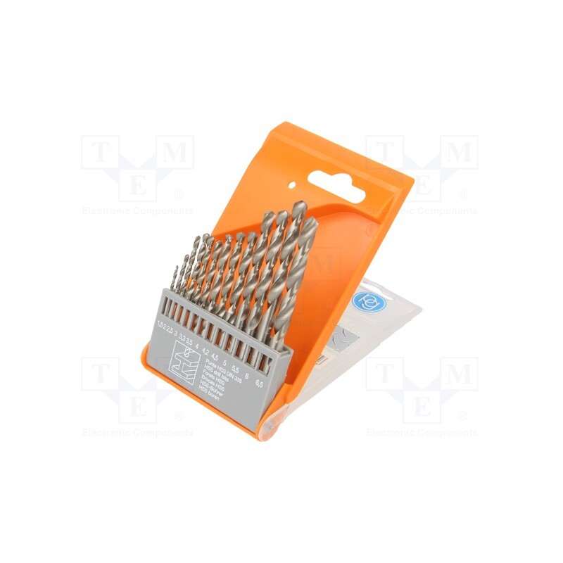 1 set x PG PROFESSIONAL - 15.615 - Drill set, for metal, high speed steel stal szybkotnąca HSS