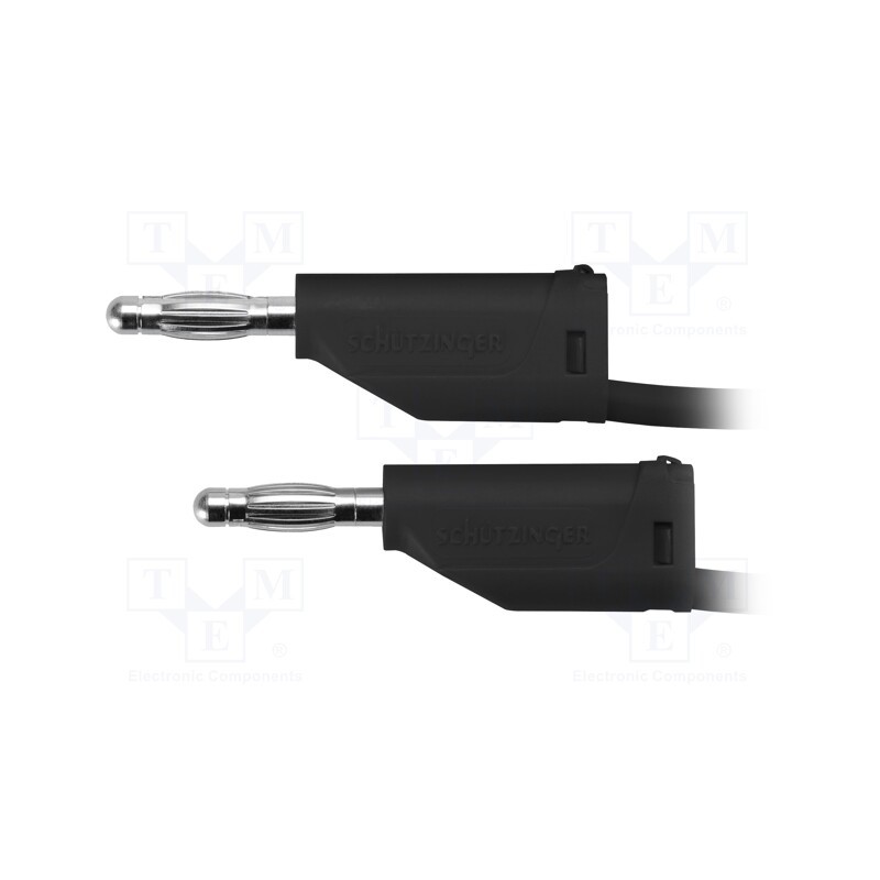 1 pcs x SCHu00dcTZINGER - MFK 15 / 2.5 / 150 / SW - Test lead, 70VDC, 33VAC, 32A, banana plug 4mm,both sides, black