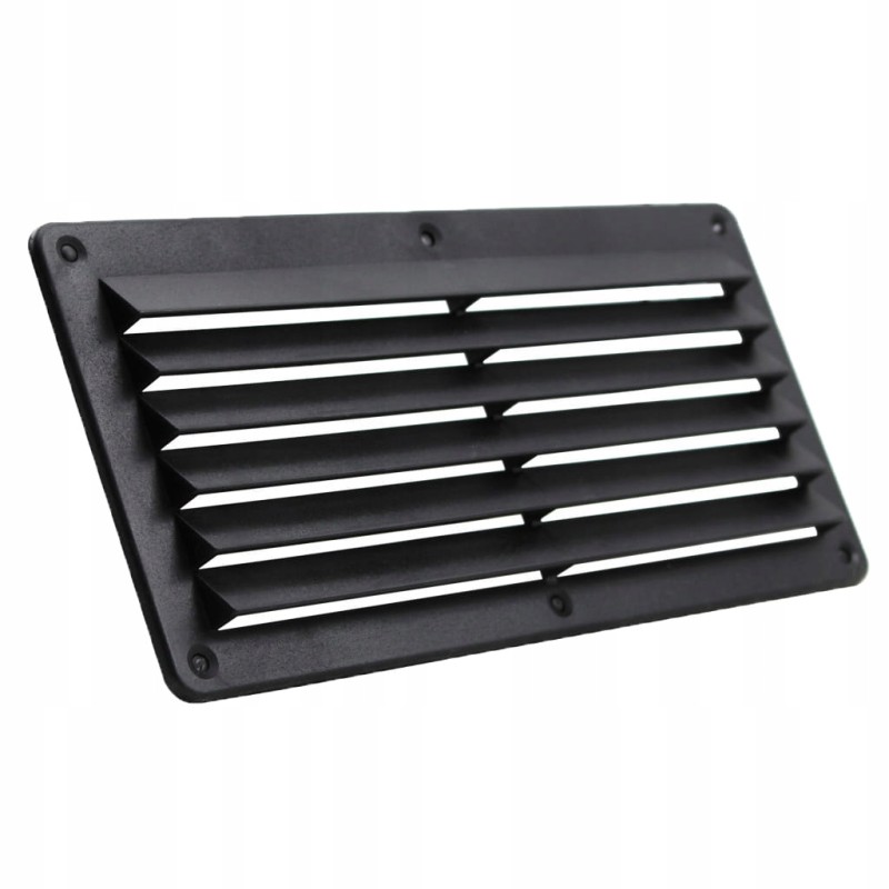 Black ventilation grille 264x126 mm