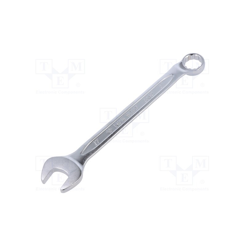 1 pcs x KING TONY - 1063-17 - Wrench, bent,combination spanner, 17mm, Chrom-vanadium steel