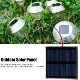 2pcs 5 5v 0 6w wired solar panel