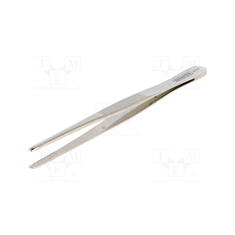 1 pcs x BERNSTEIN - 5-117 - Tweezers, Blade tip shape: rounded, Tweezers len: 145mm, 25g