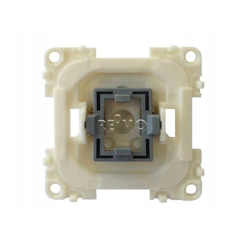 Single light switch with a button in the shaft