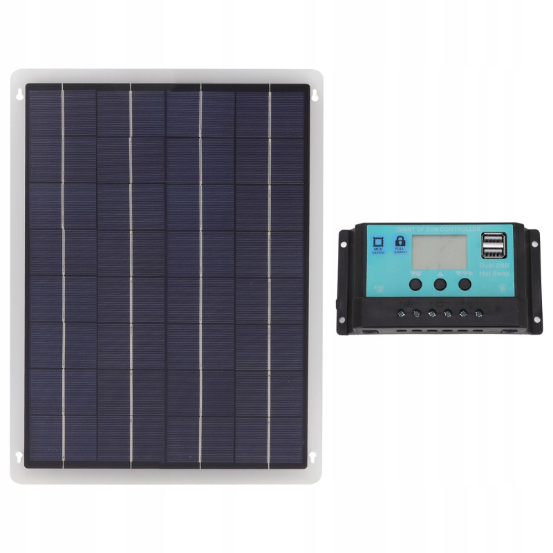 Solar panel 20w battery charger set