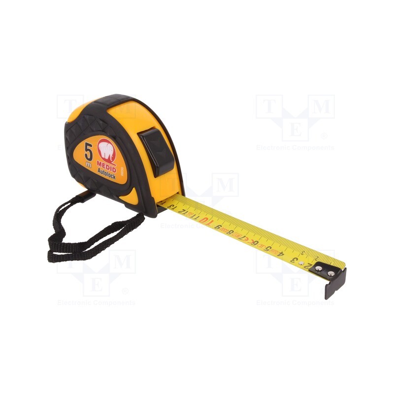 1 pcs x MEDID - 99255 - Measuring tape, L: 5m, Width: 25mm, Enclos.mat: ABS,rubber, measure