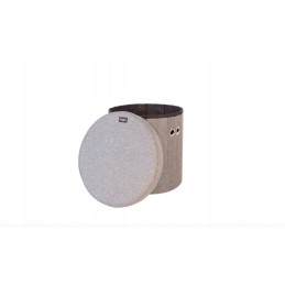 Folding round pouffe with storage viamondo limpiar i