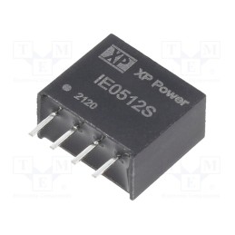 1 pcs x XP POWER - IE0512S - Converter: DC/DC, 1W, Uin: 5V, Uout: 12VDC, Iout: 84mA, SIP, 150kHz