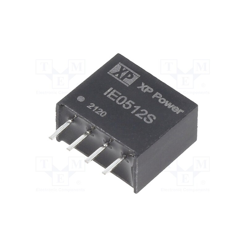 1 pcs x XP POWER - IE0512S - Converter: DC/DC, 1W, Uin: 5V, Uout: 12VDC, Iout: 84mA, SIP, 150kHz