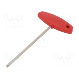 1 pcs x WIHA - 4108 - Wrench, hex key,spherical, HEX 5mm, Overall len: 182mm