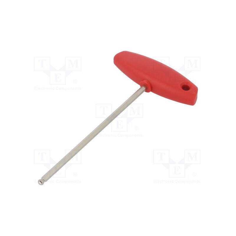 1 pcs x WIHA - 4108 - Wrench, hex key,spherical, HEX 5mm, Overall len: 182mm