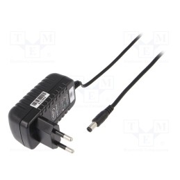 1 pcs x CELLEVIA POWER - CLW-0909-W2E-EB - Power supply: switched-mode, plug, 9VDC, 1A, 9W, Plug: EU, 82%, black