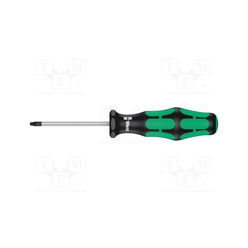 1 pcs x WERA - 5028003001 - Screwdriver, Torx®, TX08, Blade length: 60mm, Overall len: 141mm