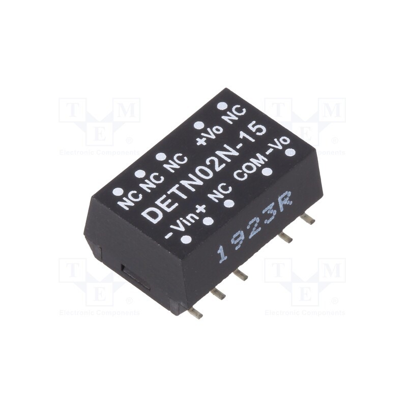 1 pcs x MEAN WELL - DETN02N-15 - Converter: DC/DC, 2W, Uin: 21.6÷26.4V, Uout: 15VDC, Uout2: -15VDC