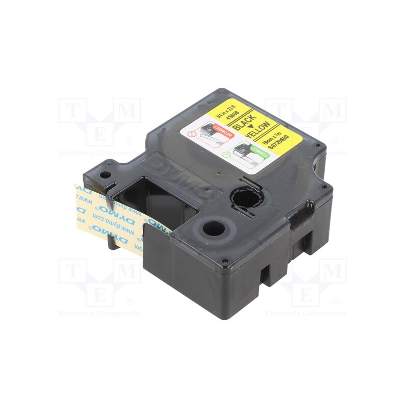 1 pcs x DYMO - S0721620 - Tape, 12mm, 4m, yellow, DYMO.LT100H, LetraTag