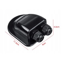 Roof grommet for a PV boat camper, black