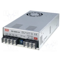 1 pcs x MEAN WELL - SD-500H-24 - Converter: DC/DC, 504W, Uin: 72÷144V, Uout: 24VDC, Iout: 21A, SD