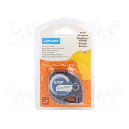 1 rol x DYMO - S0718850 - Tape, 12mm, 2m, white, Character colour: black, DYMO.LT100H