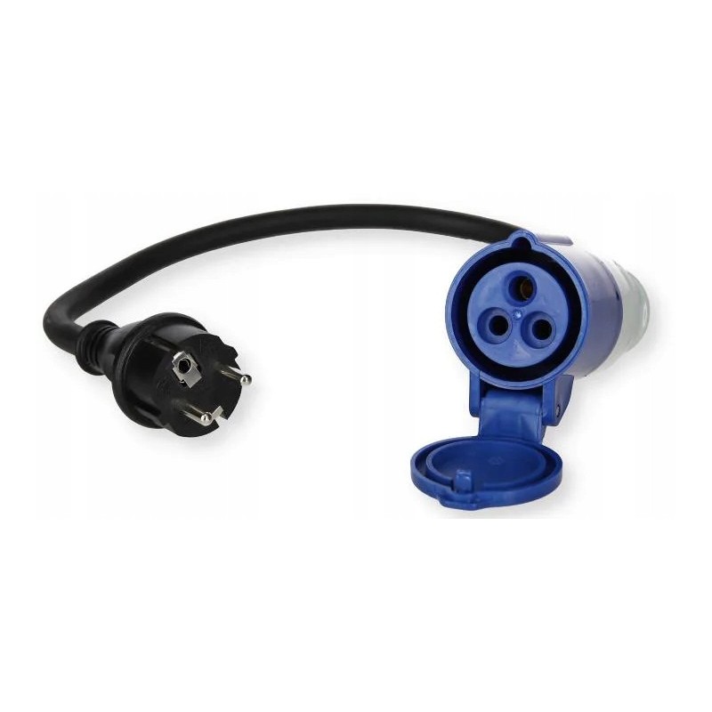 Straight CEE connection extension adapter 230v 0 4m