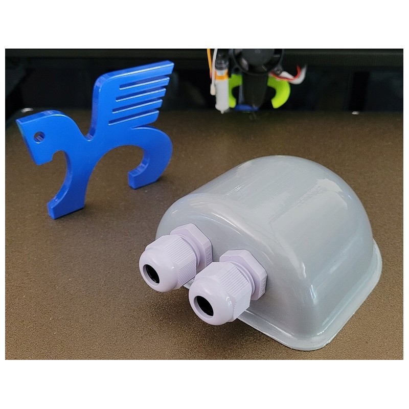 Silver roof cable entry for solar camper